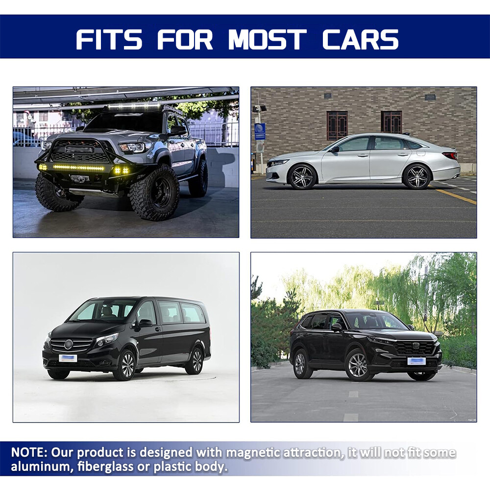 4 Pack Magnetic Car Window Sun Shade Cover Front Rear Shield UV Block Protection