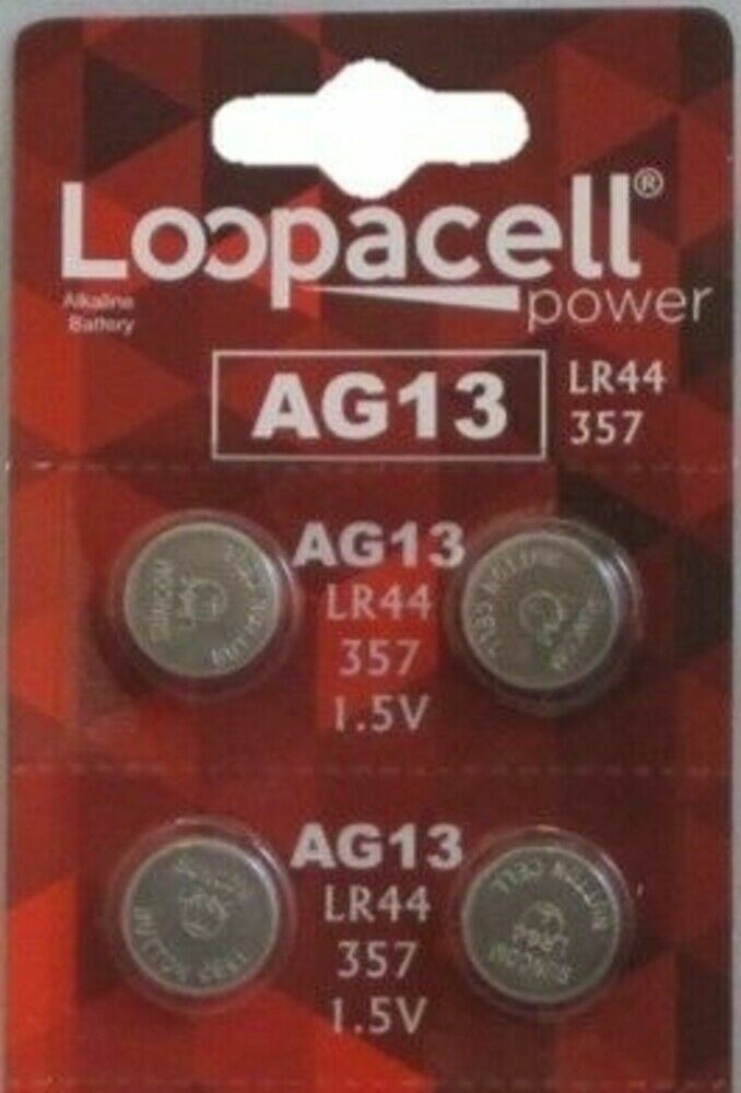 10 AG13 LR44 357 L1154 A76 PX76A 303 D303 LOOPACEL Alkaline Button Cell Battery