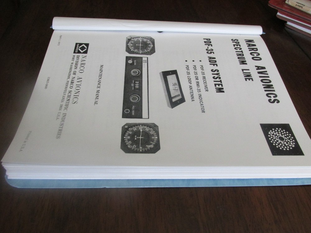NARCO AVIONICS PDF 35 ADF System MAINTENANCE MANUAL receiver antenna indicator