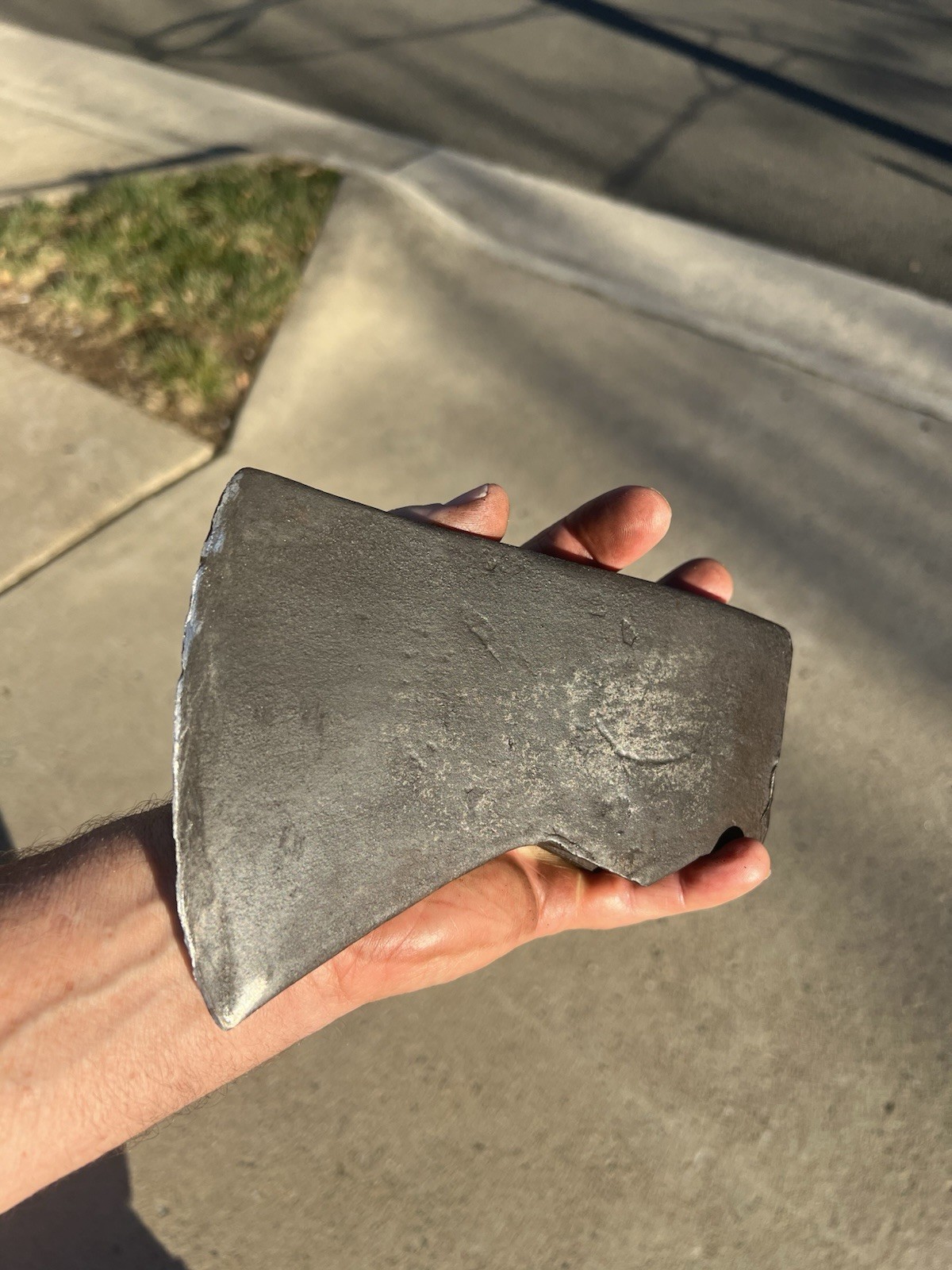 Vintage Mann Edge Tool Single Bit Axe Head Marked "M , 3 1/2." Jersey Pattern