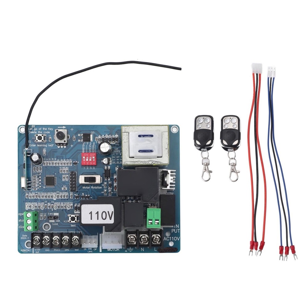 Universal Sliding Gate Opener Circuit Board 110V Remote 30m Control