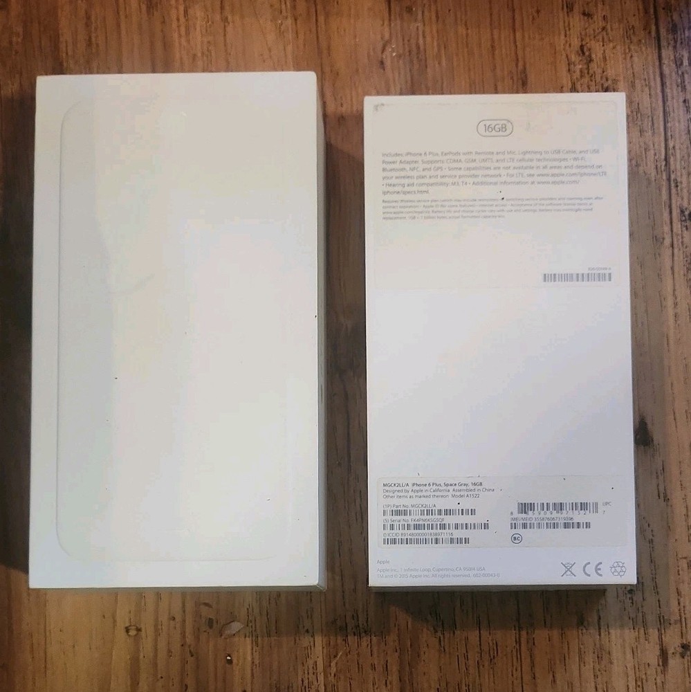 iPhone 6 Plus-Space Gray -Box Original Retail Box Only