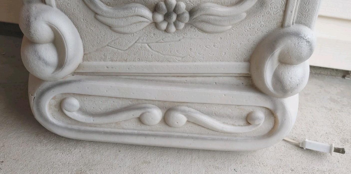 Vintage Halloween Blow Mold Tombstone Gravestone Lighted Trick Or Treat Skeleton