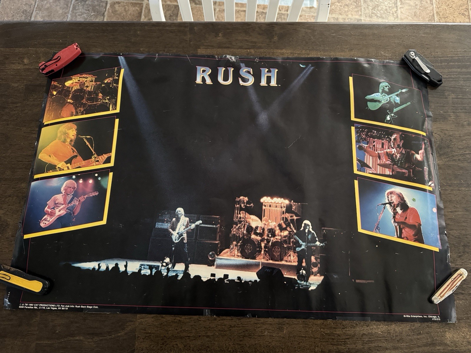 RUSH collage 1982  Canadian Rock Poster Vintage 22”x34”