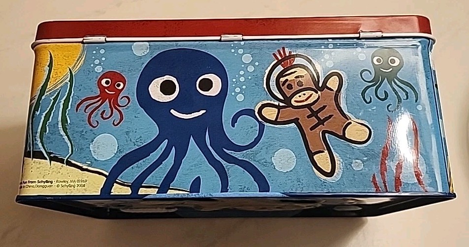 Sock Monkey Lunch Box or Keepsake Box by Schylling