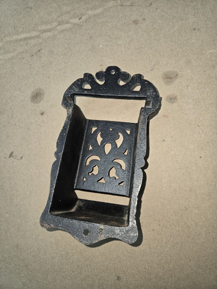 Vintage Fireplace Wall Tool Mount Holder Iron