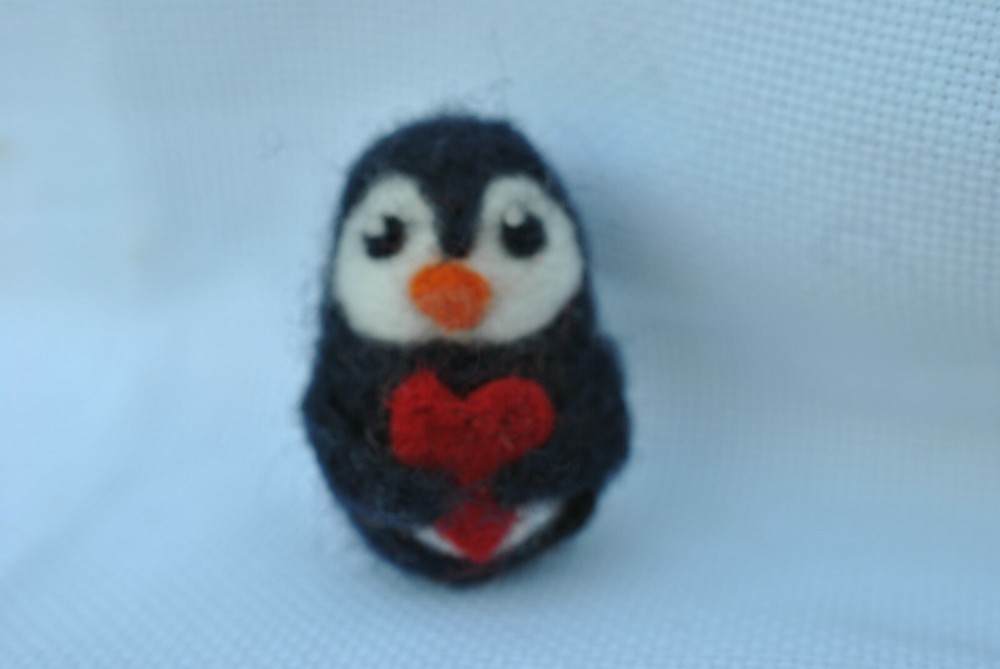 Needlefelted penguin