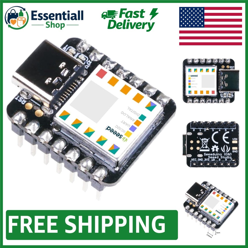 Compact Seeeduino XIAO Microcontroller: 32-bit SAMD21 with USB Type-C Interface