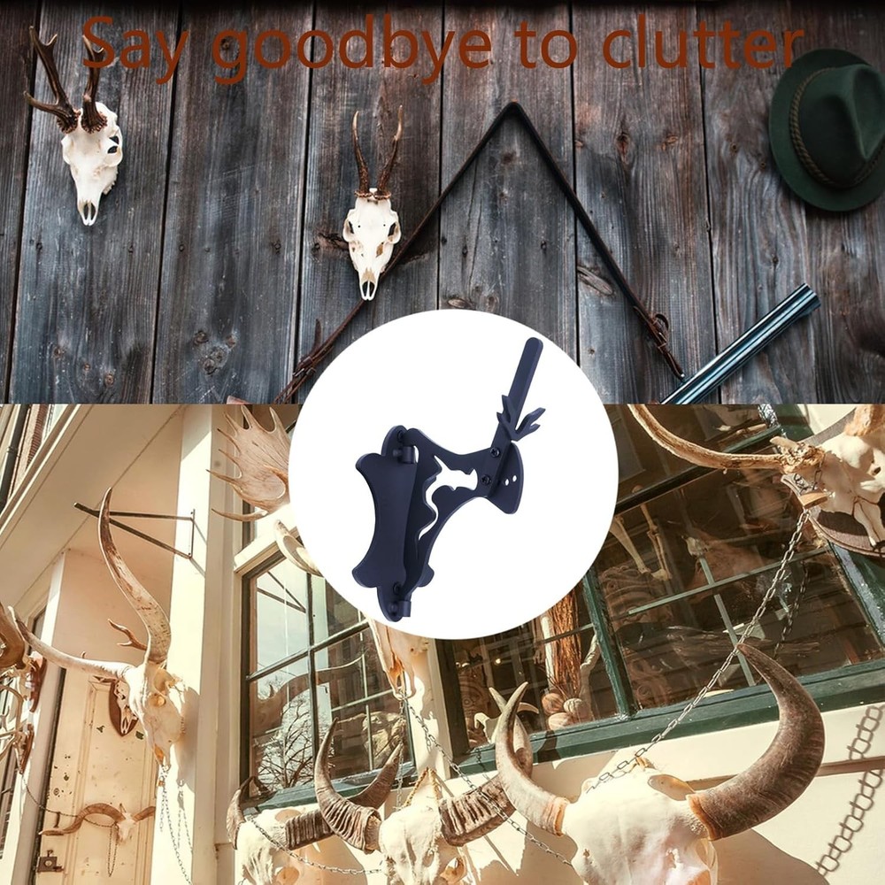 Skull Hanger European Mount Adjustable Bone Bracket Trophy Mounts for Hanging an