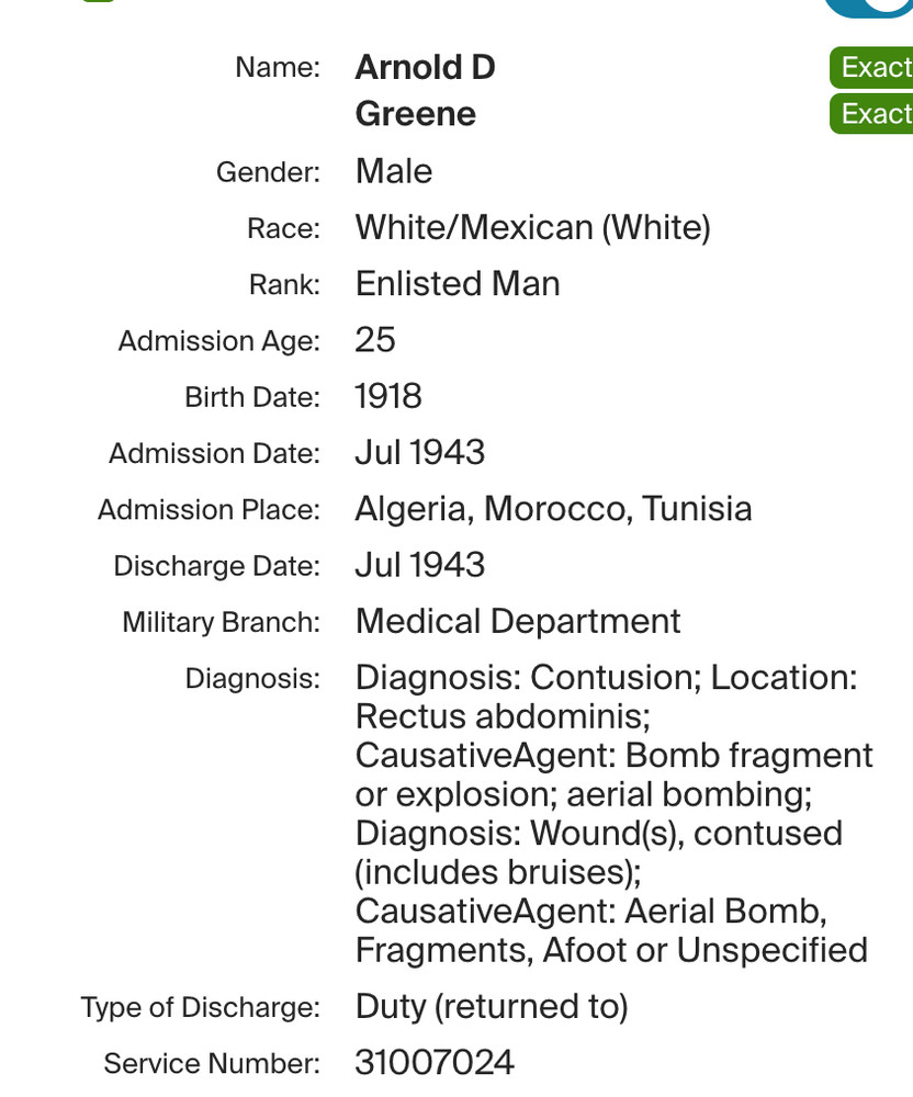 WWII US Army North Africa 1943 WOUNDED IN ACTION Medic STERLING ID Bracelet CA6