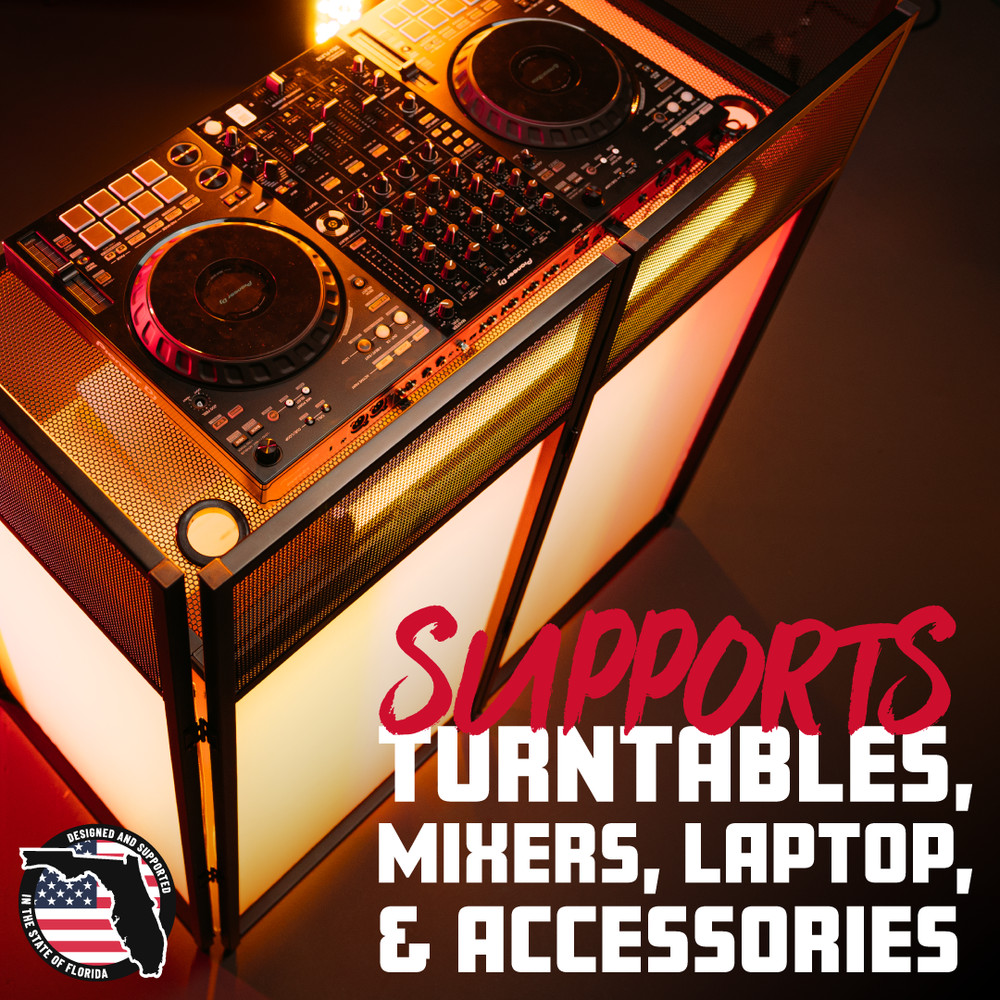 Gator Frameworks DJ Series Performance Facade with Carrying Bag, Foldable Booth