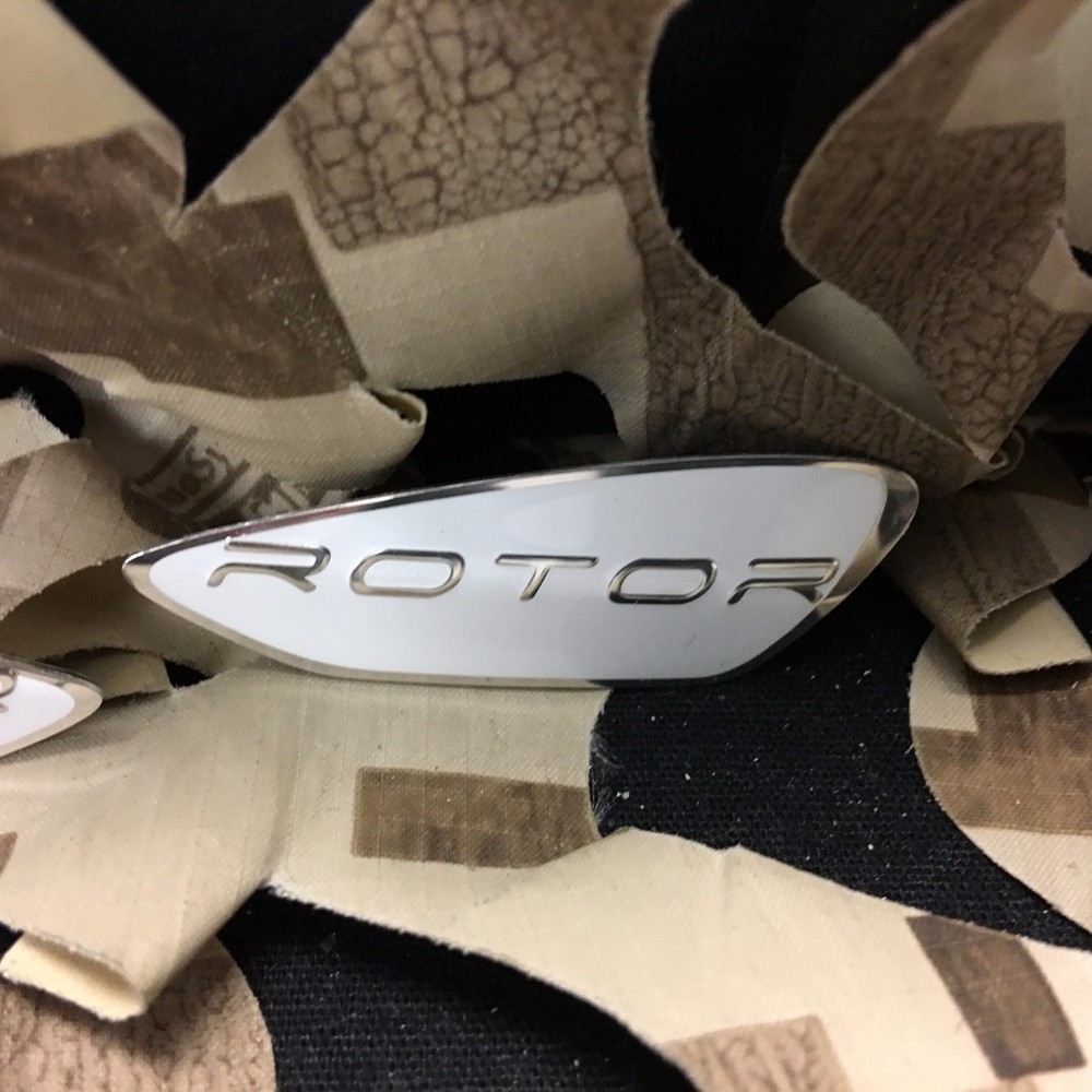 NEW Dye Rotor Paintball Bottom Shell Logo Set - Left & Right - White