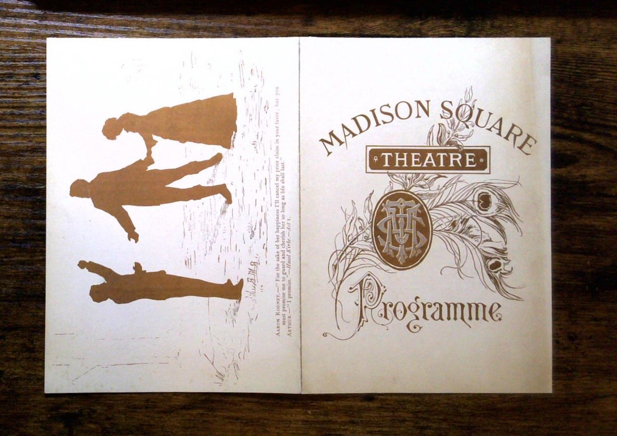 2256---c.1880 Madison Square Theatre program NYC - Hazel Kirke