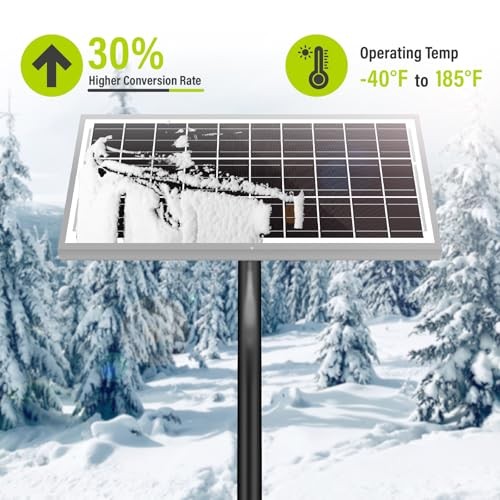 12V 10BB Solar Panel Automatic Gate Openers, Compatible with Mighty Mule, 15W
