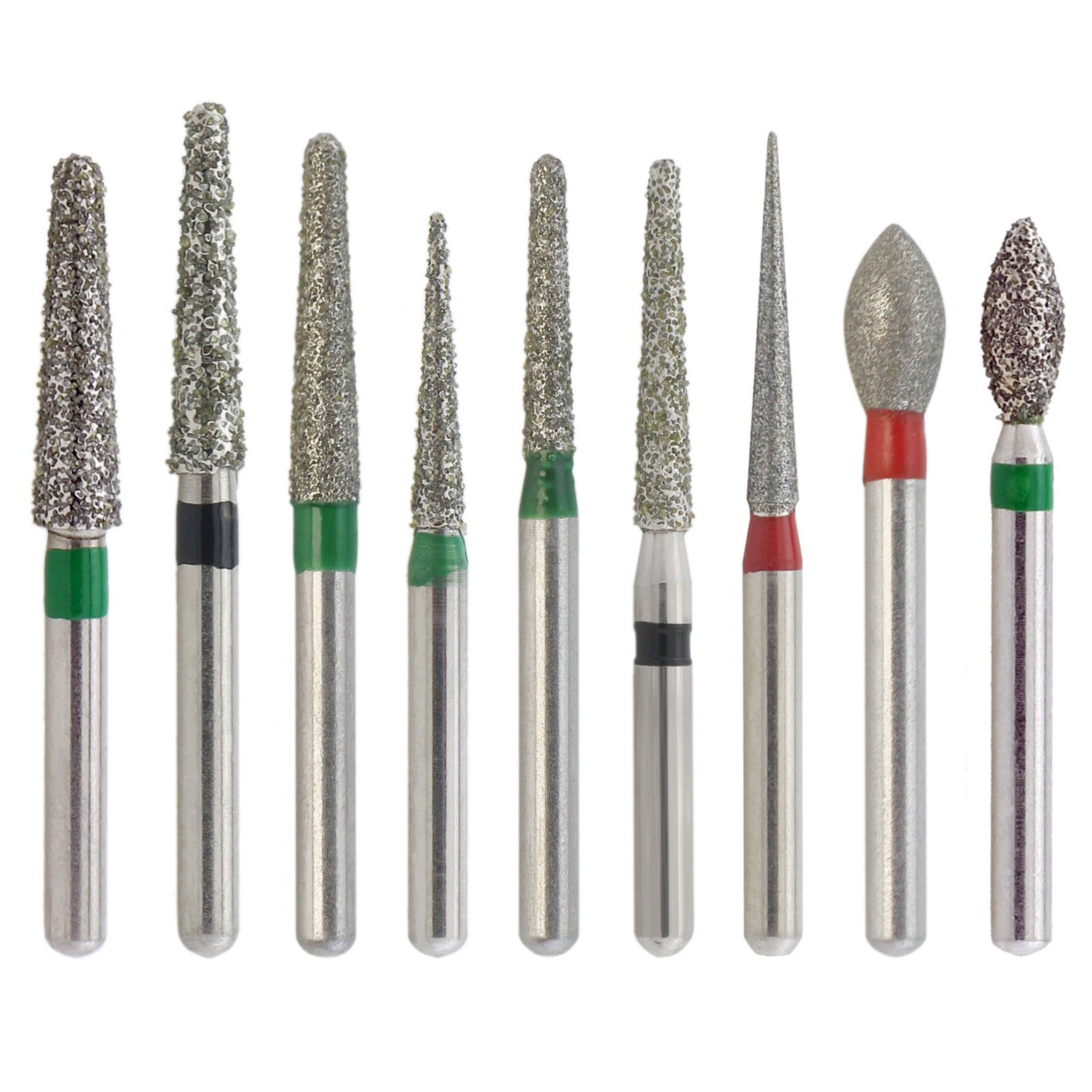 Dental Diamond Burs FG Round End Taper Football Fine Coarse 856 850 High Speed