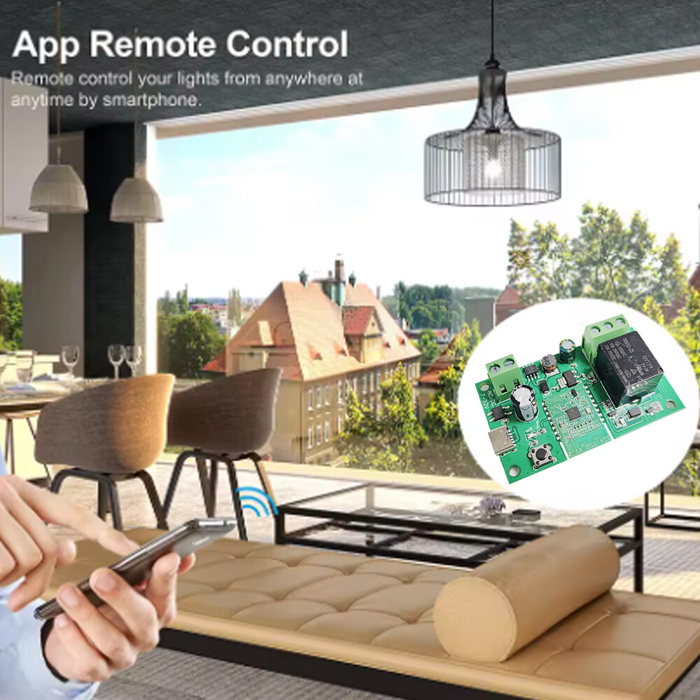 3pc DC7-32V Smart APP Bluetooth WIFI Self-Locking Relay Switch Module Type-C