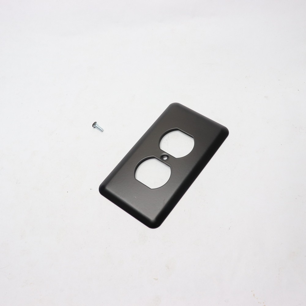 (1-Pk) Amerelle Devon Wallplate 1 Duplex Black 935DBK