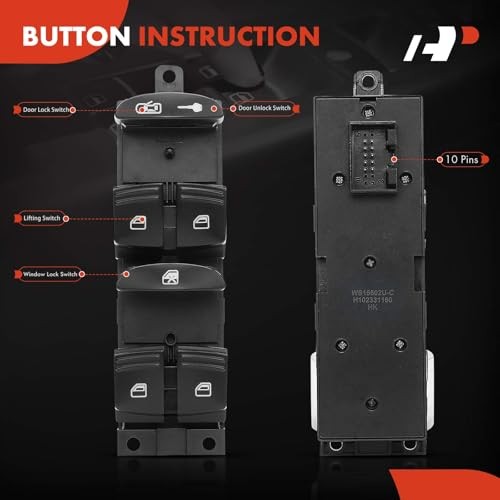 Master Power Window Switch Compatible with Porsche Cayenne 2003-2010 Front