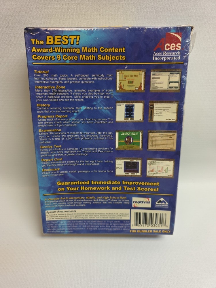 Math Odyssey - 6 Disc Set - PC/CD-ROM Calculus Geometry Algebra Trigonometry