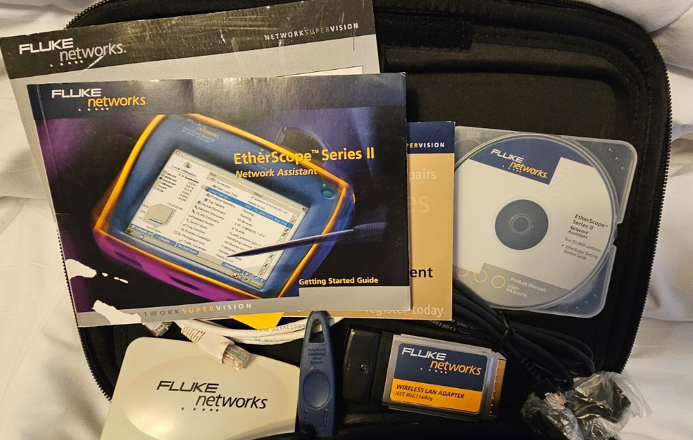 Fluke Networks EtherScope Series II Network Assistant W/ Case & Accessories
