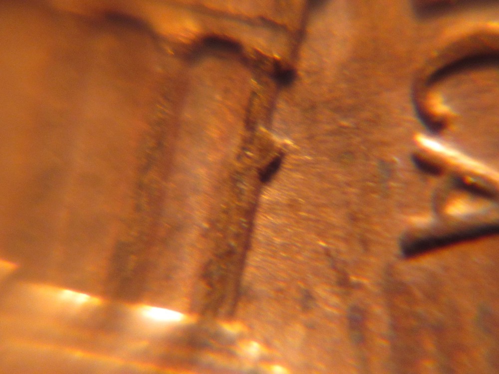 1971 D Lincoln Penny with Reverse Die Chip Error