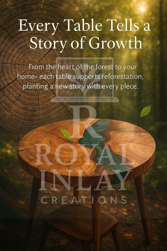 Ocean Wave Resin Table – Handmade Round Epoxy Beach Tabletop Art