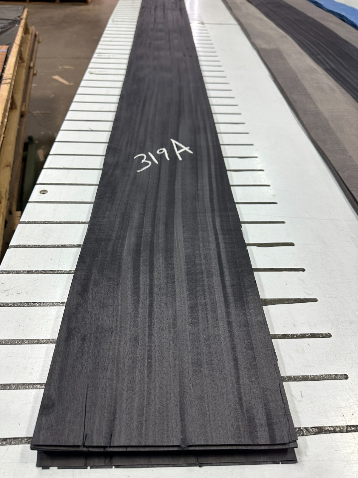 Deep Blue Raw Wood Veneer 2 sheets 120'' x 8'' 319A