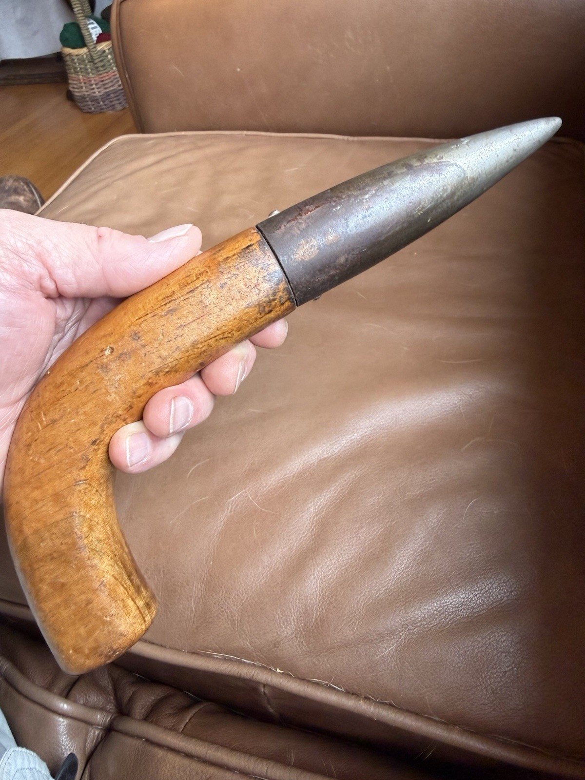 Antique Dibber/Dibbler, nice tool from the 1800s. worn hardwood handle