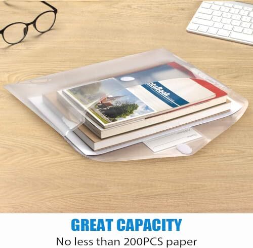 Pack Plastic Envelopes Poly Envelopes, Clear Document Folders US Letter A4 5