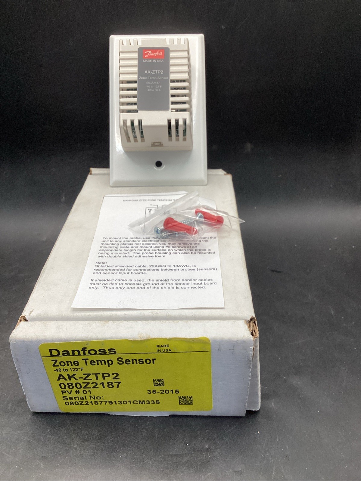 Danfoss AK-ZTP2 Zone Temperature Sensor 080Z2187