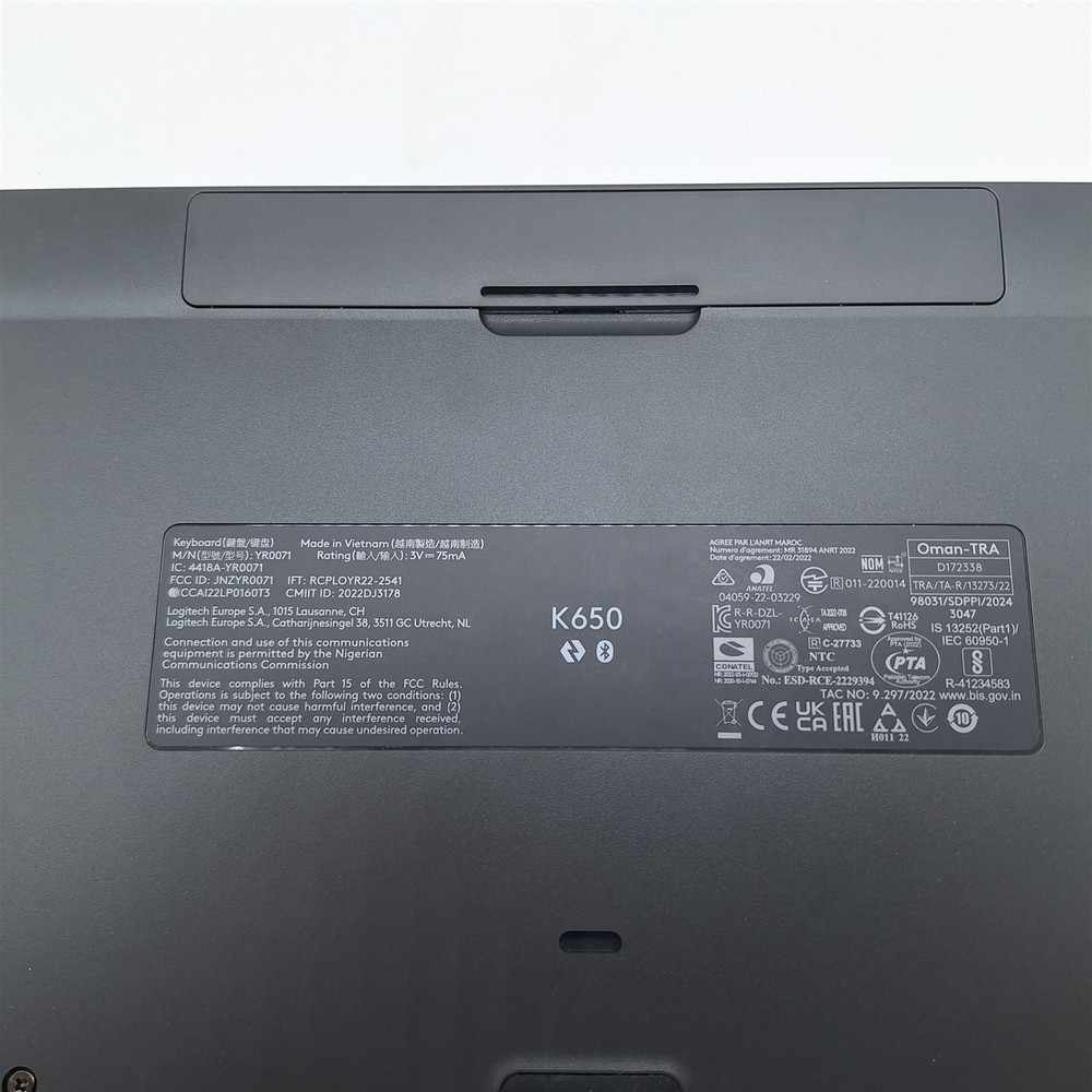 Logitech Signature MK650 Wireless Keyboard, Graphite [920-010909] *READ*