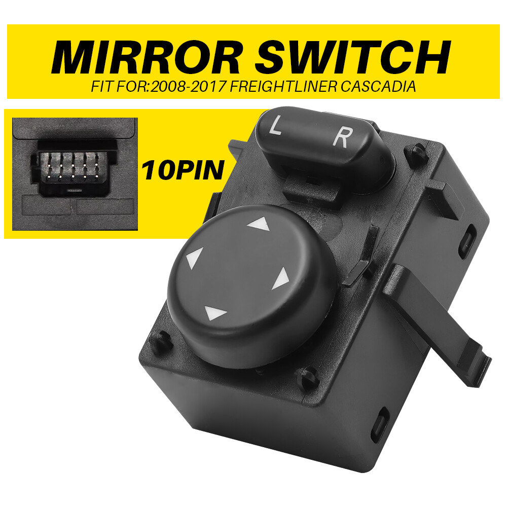 Left Driver Power Mirror Switch Control Fits for 2008-2017 Freightliner Cascadia