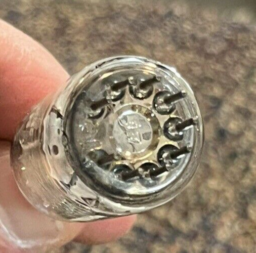 (1 PAIR) 12AU7A/ECC82 GE USA, TOP O, GREY. TESTED STRONG. EXCELLENT TUBES.