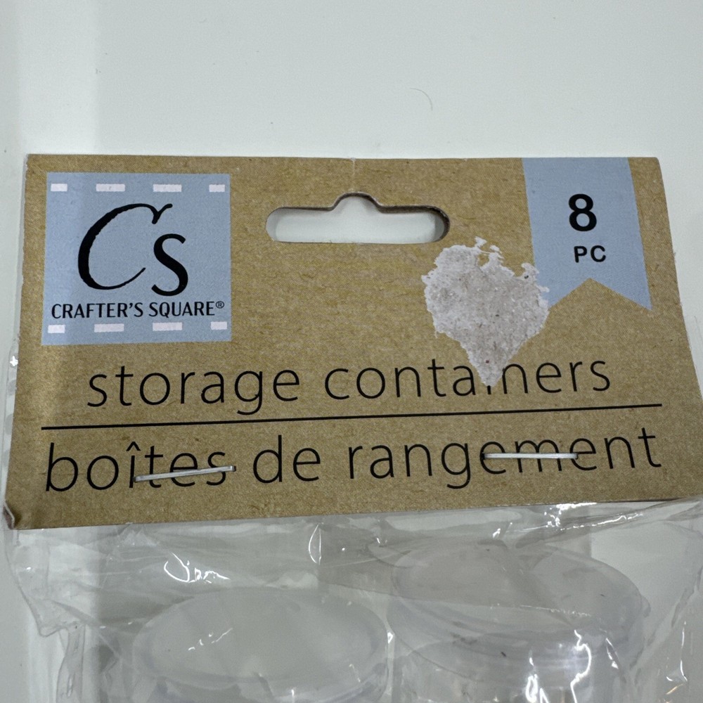 Crafter’s Square 8pc Mini Storage Containers Snap Lid Plastic