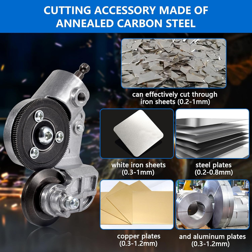 Innovative Electric Drill Plate Cutter - Versatile Metal Shears Attachment for E