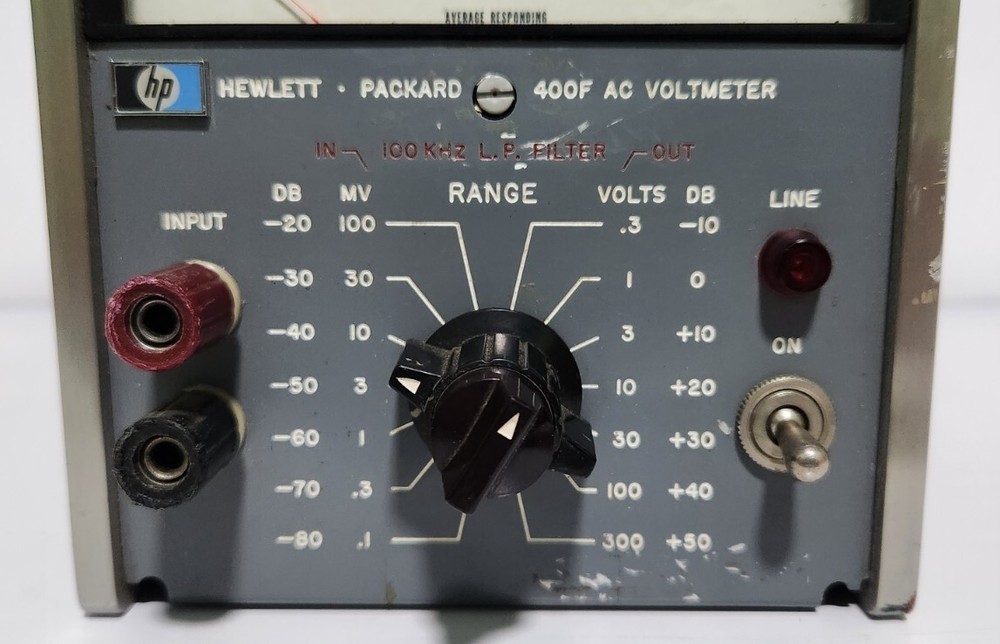 HP 400F AC Voltmeter 0-300V - Untested - Missing Power Cable