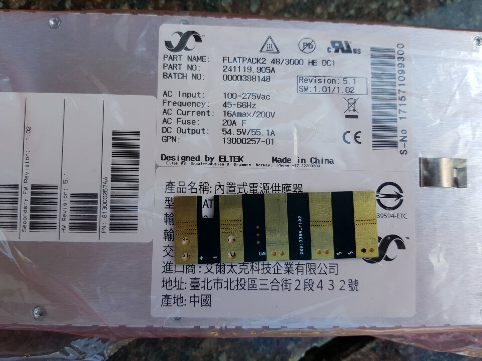 Eltek Flatpack 2 Flatpack2 HE power connector board