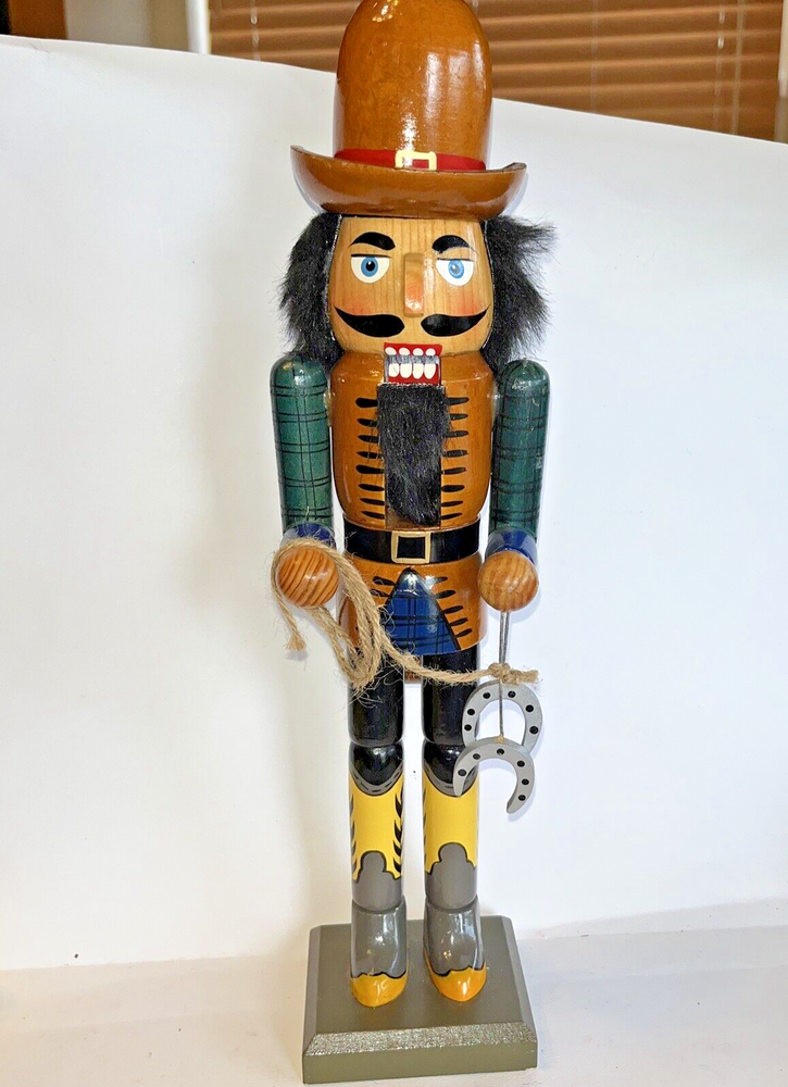 Kurt Adler Wooden 15” Nutcracker Cowboy