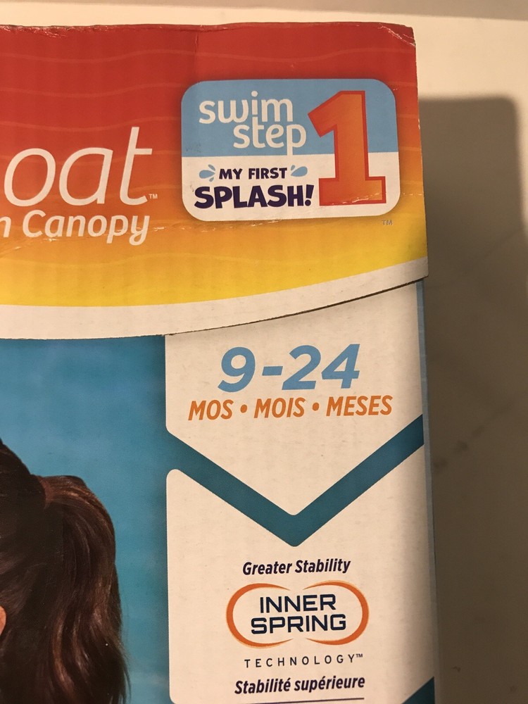 SwimWays Baby/Infant Spring Float Inflatable Swimming Pool Float with Canopy