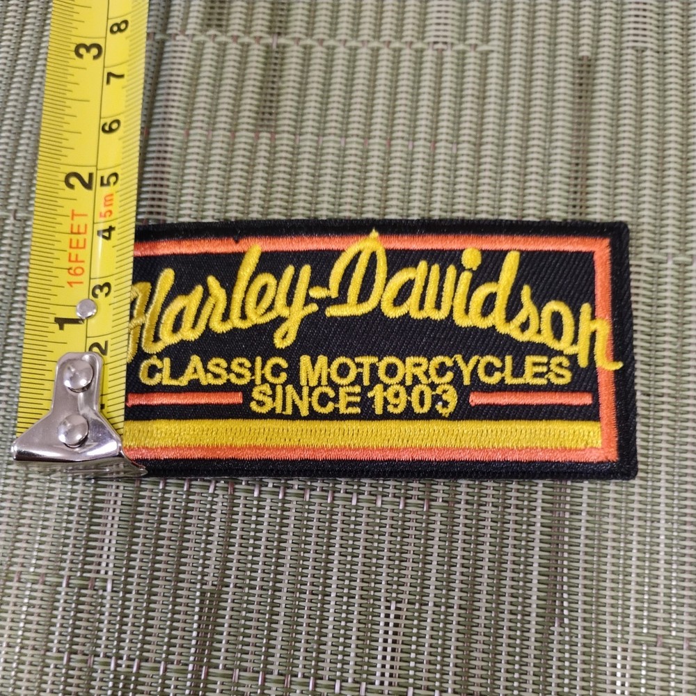3” Embroidered Harley Davidson Iron On Patch