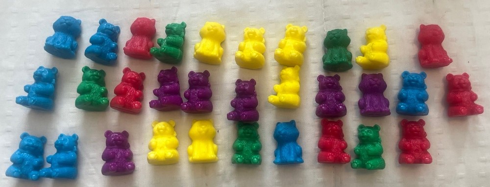 32 Plastic Bear Counters Education, Mathematics, Counting, Colors & Sorting A7