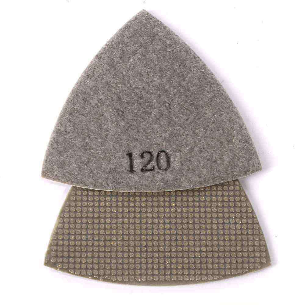 120 Grit Electroplated Diamond Triangular Polishing Pad For Oscillating Tools