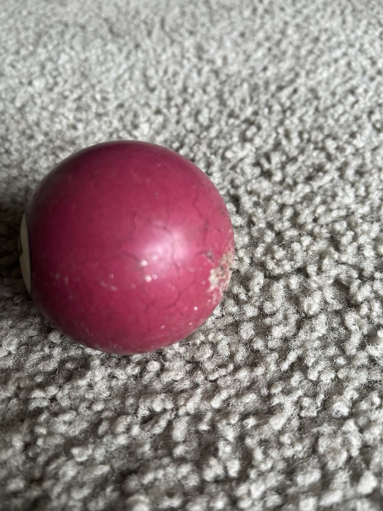 Maroon Number 7 Billiard Ball