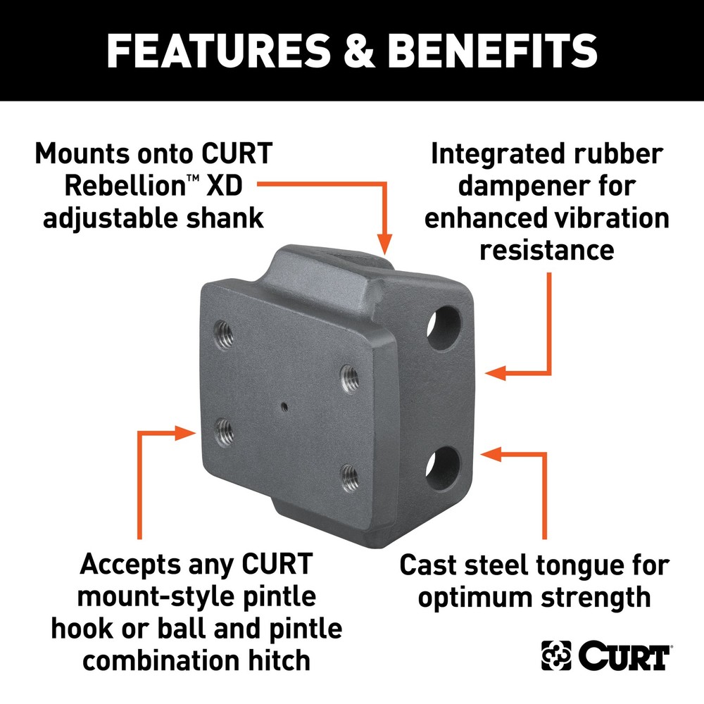 Curt-Rebellion XD Pintle Mount Attachment
