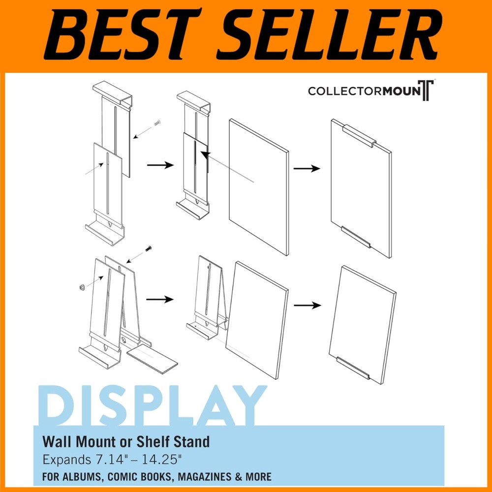 Clear Vinyl Record Display Shelf 5-Pack