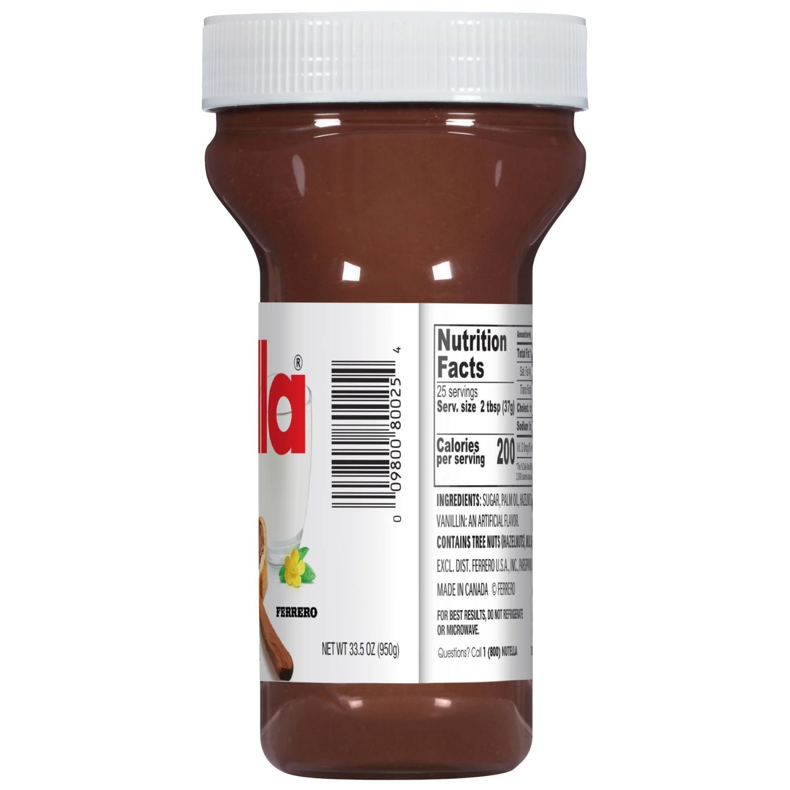 Nutella Hazelnut Spread with Cocoa for Breakfast, 33.5 oz Jar , Free Shipping