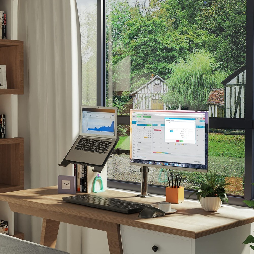 "Monitor & Laptop Mount Fully Adjustable Stand 13""-27"" LCD"