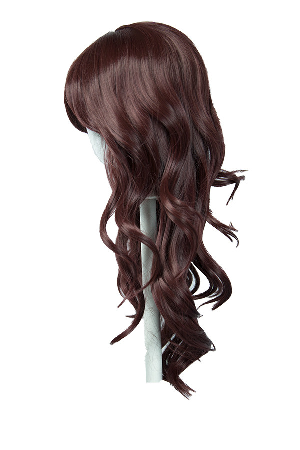 23'' Layered Wavy Cut with Long Bangs Rustic Red Yui Wig