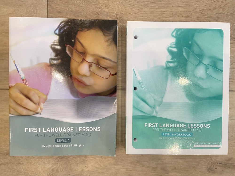 New! First Language Lessons Well-Trained Mind Level 4 Workbook And Textbook Lot