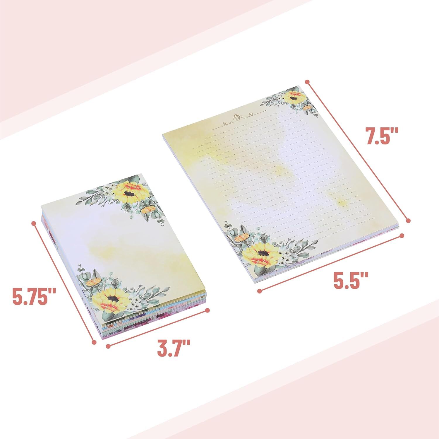 Letter Writing Paper - Lined Stationary Paper and envelopes Set - Letter Stat